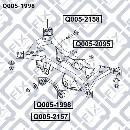Tuleja przekładni tylnej osi Q-fix Q005-1998