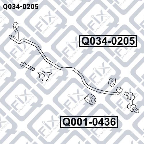 Łącznik stabilizatora przedniego Q-fix Q034-0205