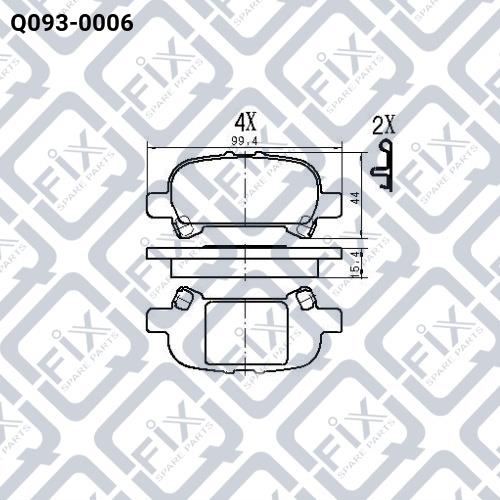 Klocki hamulcowe, zestaw Q-fix Q093-0006