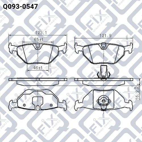 Гальмівні колодки, комплект Q-fix Q093-0547