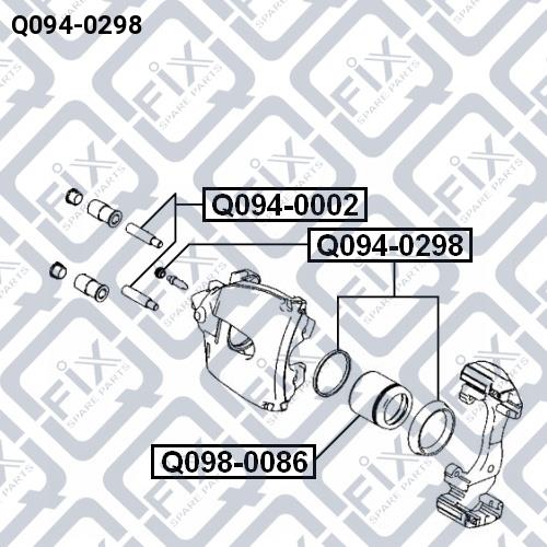 Ремкомплект гальмівного супорта Q-fix Q094-0298