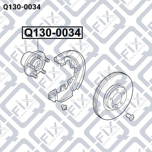 Radnabe mit vorderem Lager Q-fix Q130-0034