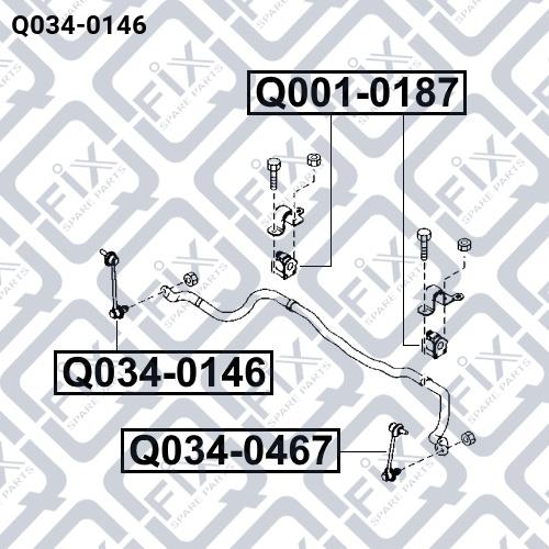 Q-fix Q034-0146 Стійка стабілізатора переднього права Q0340146: Приваблива ціна - Купити у Польщі на 2407.PL!