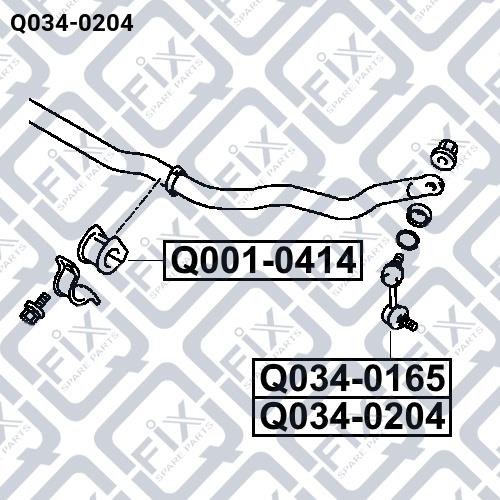 Q-fix Q034-0204 Front stabilizer bar, right Q0340204: Buy near me in Poland at 2407.PL - Good price!