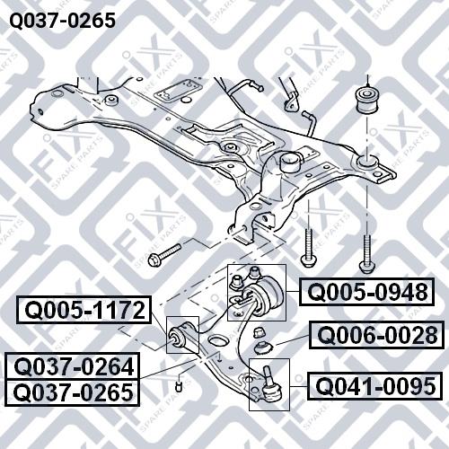 Q-fix Q037-0265 Suspension arm front lower right Q0370265: Buy near me in Poland at 2407.PL - Good price!