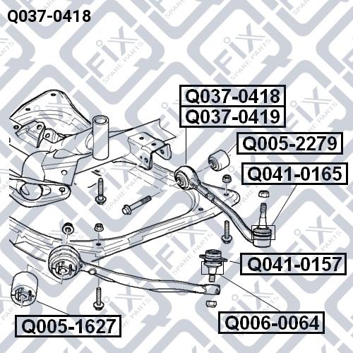 Q-fix Q037-0418 Suspension arm, front left Q0370418: Buy near me in Poland at 2407.PL - Good price!