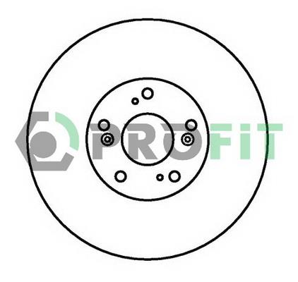 Profit 5010-1424 Front brake disc ventilated 50101424: Buy near me in Poland at 2407.PL - Good price!