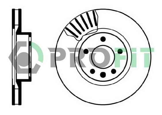 Profit 5010-0330 Front brake disc ventilated 50100330: Buy near me in Poland at 2407.PL - Good price!