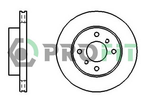 Profit 5010-0260 Front brake disc ventilated 50100260: Buy near me in Poland at 2407.PL - Good price!