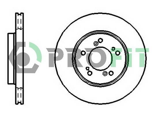 Profit 5010-0829 Front brake disc ventilated 50100829: Buy near me in Poland at 2407.PL - Good price!