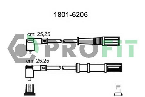 Profit 1801-6206 Провода высоковольтные, комплект 18016206: Отличная цена - Купить в Польше на 2407.PL!
