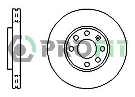 Front brake disc ventilated Profit 5010-1041
