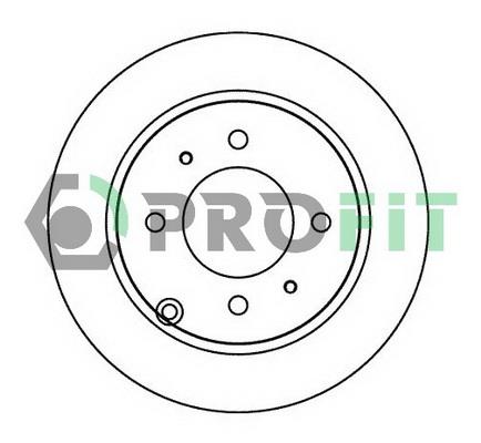 Profit 5010-1448 Rear brake disc, non-ventilated 50101448: Buy near me in Poland at 2407.PL - Good price!