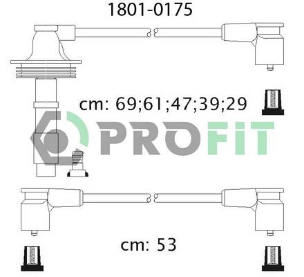 Profit 1801-0175 Ignition cable kit 18010175: Buy near me in Poland at 2407.PL - Good price!