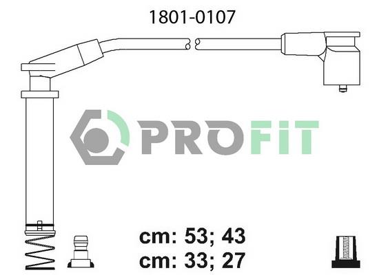 Profit 1801-0107 Ignition cable kit 18010107: Buy near me in Poland at 2407.PL - Good price!