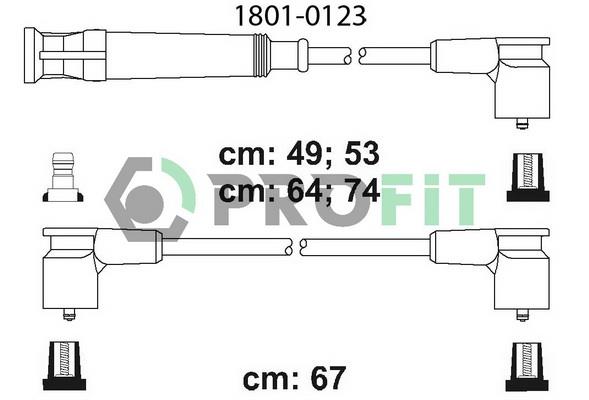 Profit 1801-0123 Ignition cable kit 18010123: Buy near me in Poland at 2407.PL - Good price!