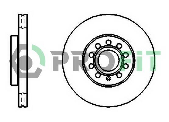 Profit 5010-1218 Front brake disc ventilated 50101218: Buy near me in Poland at 2407.PL - Good price!
