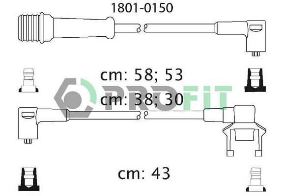 Profit 1801-0150 Дроти високовольтні, комплект 18010150: Приваблива ціна - Купити у Польщі на 2407.PL!