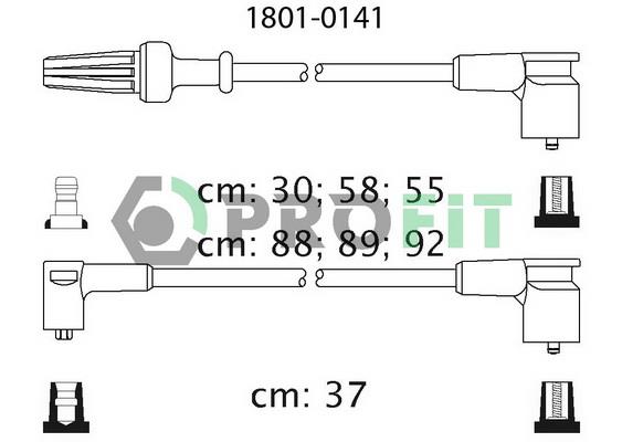 Profit 1801-0141 Провода высоковольтные, комплект 18010141: Купить в Польше - Отличная цена на 2407.PL!