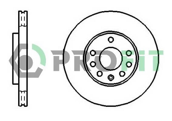 Profit 5010-1042 Front brake disc ventilated 50101042: Buy near me in Poland at 2407.PL - Good price!