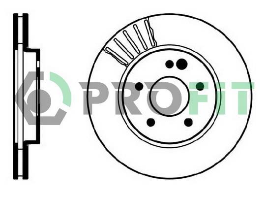Profit 5010-0817 Front brake disc ventilated 50100817: Buy near me in Poland at 2407.PL - Good price!