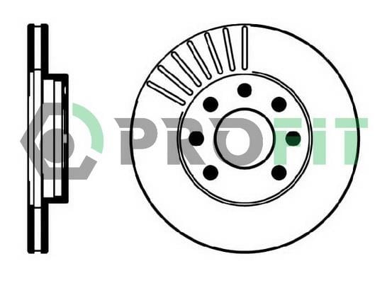 Profit 5010-0151 Front brake disc ventilated 50100151: Buy near me in Poland at 2407.PL - Good price!