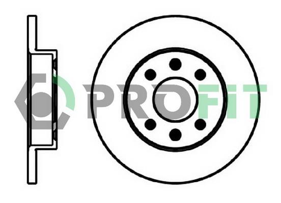 Profit 5010-0055 Unventilated front brake disc 50100055: Buy near me in Poland at 2407.PL - Good price!