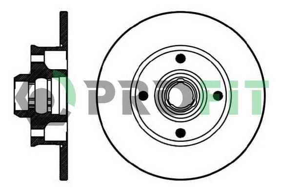 Profit 5010-0137 Rear brake disc, non-ventilated 50100137: Buy near me in Poland at 2407.PL - Good price!