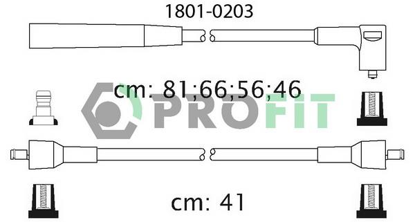 Profit 1801-0203 Ignition cable kit 18010203: Buy near me in Poland at 2407.PL - Good price!