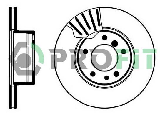 Profit 5010-0211 Front brake disc ventilated 50100211: Buy near me in Poland at 2407.PL - Good price!