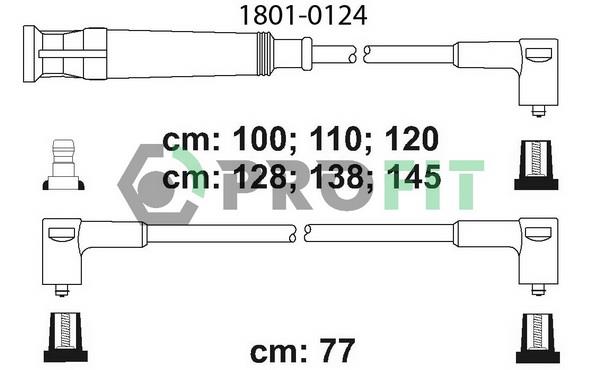 Profit 1801-0124 Ignition cable kit 18010124: Buy near me in Poland at 2407.PL - Good price!