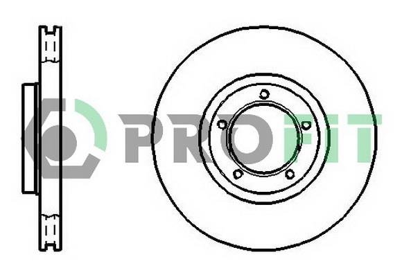Profit 5010-0848 Front brake disc ventilated 50100848: Buy near me in Poland at 2407.PL - Good price!