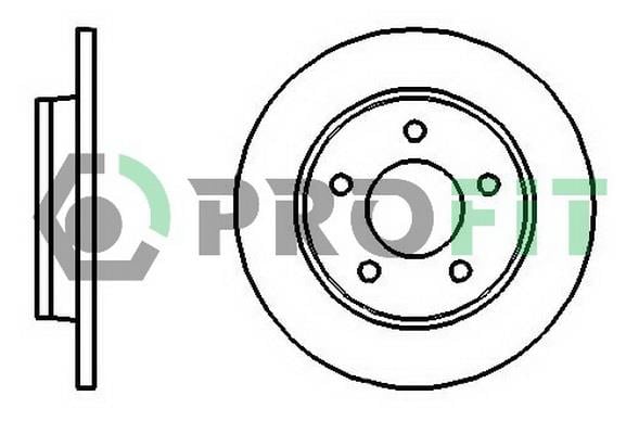 Profit 5010-1420 Rear brake disc, non-ventilated 50101420: Buy near me in Poland at 2407.PL - Good price!