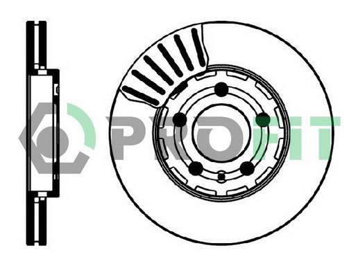 Profit 5010-0927 Front brake disc ventilated 50100927: Buy near me in Poland at 2407.PL - Good price!