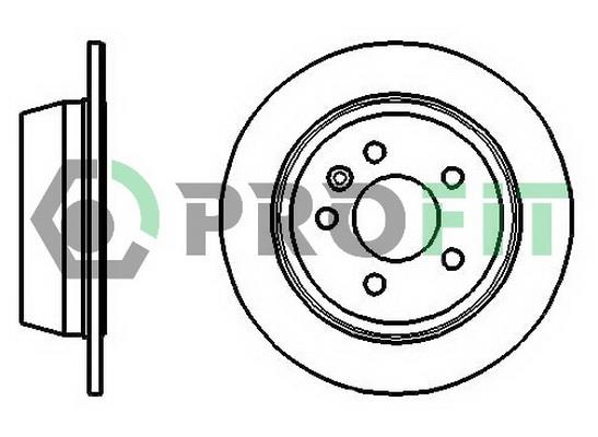 Profit 5010-0861 Rear brake disc, non-ventilated 50100861: Buy near me at 2407.PL in Poland at an Affordable price!