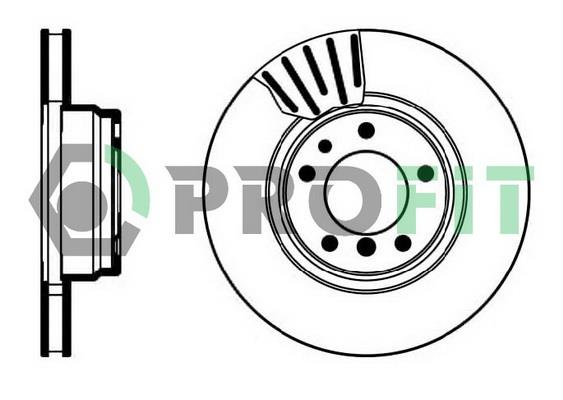 Profit 5010-0624 Front brake disc ventilated 50100624: Buy near me in Poland at 2407.PL - Good price!