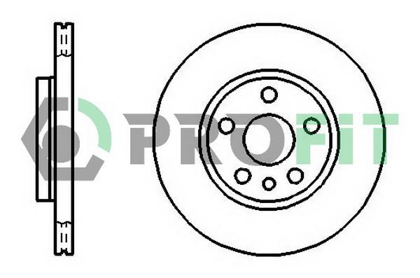 Profit 5010-0842 Front brake disc ventilated 50100842: Buy near me in Poland at 2407.PL - Good price!