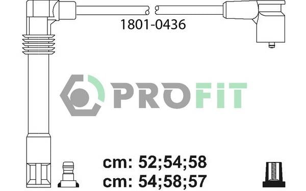 Profit 1801-0436 Ignition cable kit 18010436: Buy near me in Poland at 2407.PL - Good price!