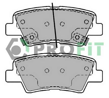 Profit 5000-2028 Rear disc brake pads, set 50002028: Buy near me in Poland at 2407.PL - Good price!