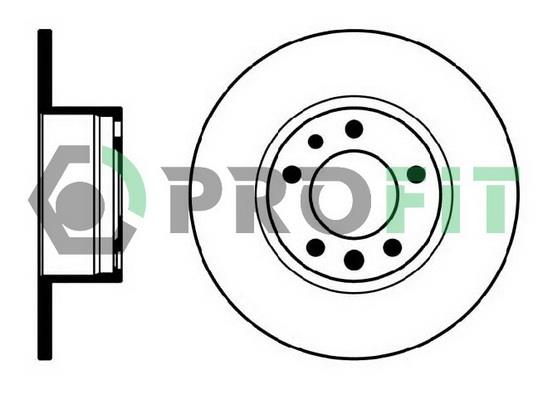 Profit 5010-0210 Unventilated front brake disc 50100210: Buy near me in Poland at 2407.PL - Good price!