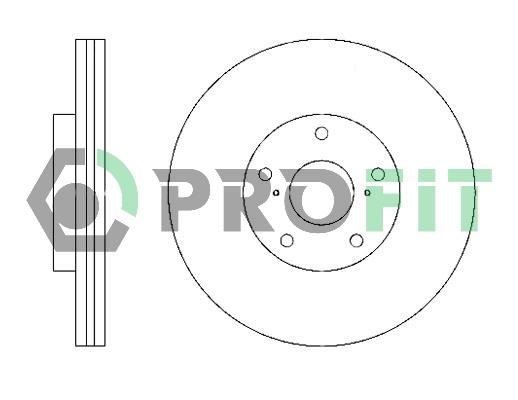 Profit 5010-1446 Front brake disc ventilated 50101446: Buy near me in Poland at 2407.PL - Good price!