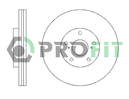 Profit 5010-1446 Wentylowana przednia tarcza hamulcowa 50101446: Dobra cena w Polsce na 2407.PL - Kup Teraz!