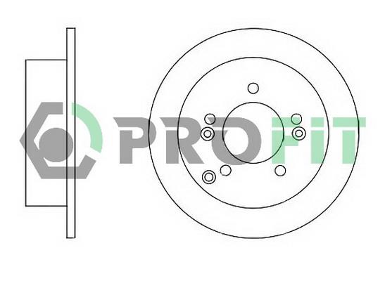 Profit 5010-1447 Rear brake disc, non-ventilated 50101447: Buy near me in Poland at 2407.PL - Good price!