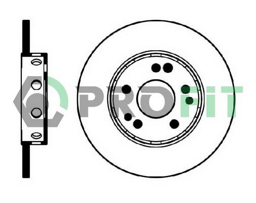 Profit 5010-0124 Unventilated front brake disc 50100124: Buy near me in Poland at 2407.PL - Good price!