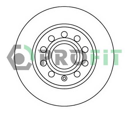 Profit 5010-1224 Rear brake disc, non-ventilated 50101224: Buy near me in Poland at 2407.PL - Good price!
