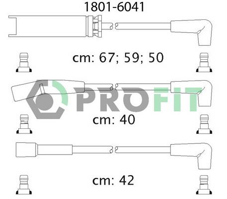Profit 1801-6041 Ignition cable kit 18016041: Buy near me in Poland at 2407.PL - Good price!