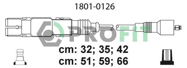 Profit 1801-0126 Ignition cable kit 18010126: Buy near me in Poland at 2407.PL - Good price!