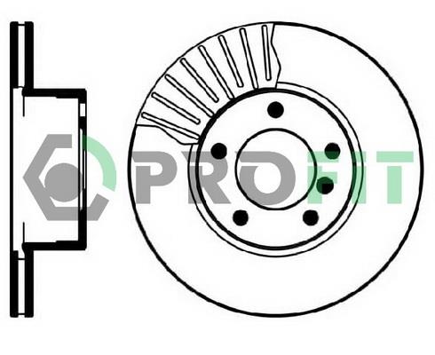 Profit 5010-0834 Front brake disc ventilated 50100834: Buy near me in Poland at 2407.PL - Good price!