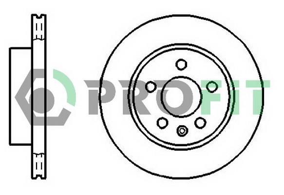Profit 5010-0860 Front brake disc ventilated 50100860: Buy near me in Poland at 2407.PL - Good price!