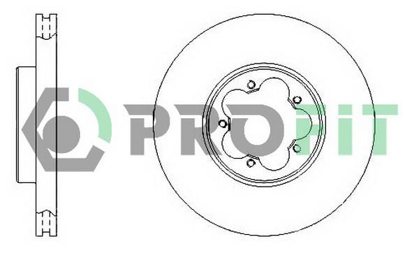 Profit 5010-1555 Front brake disc ventilated 50101555: Buy near me in Poland at 2407.PL - Good price!